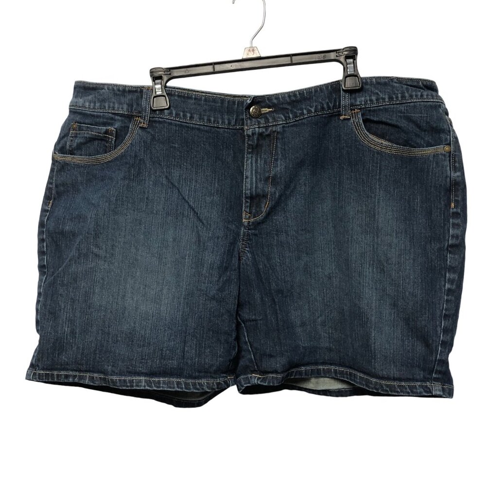 Old Navy Jean Shorts Womens Size 22 Low Rise Waist Stretch Denim